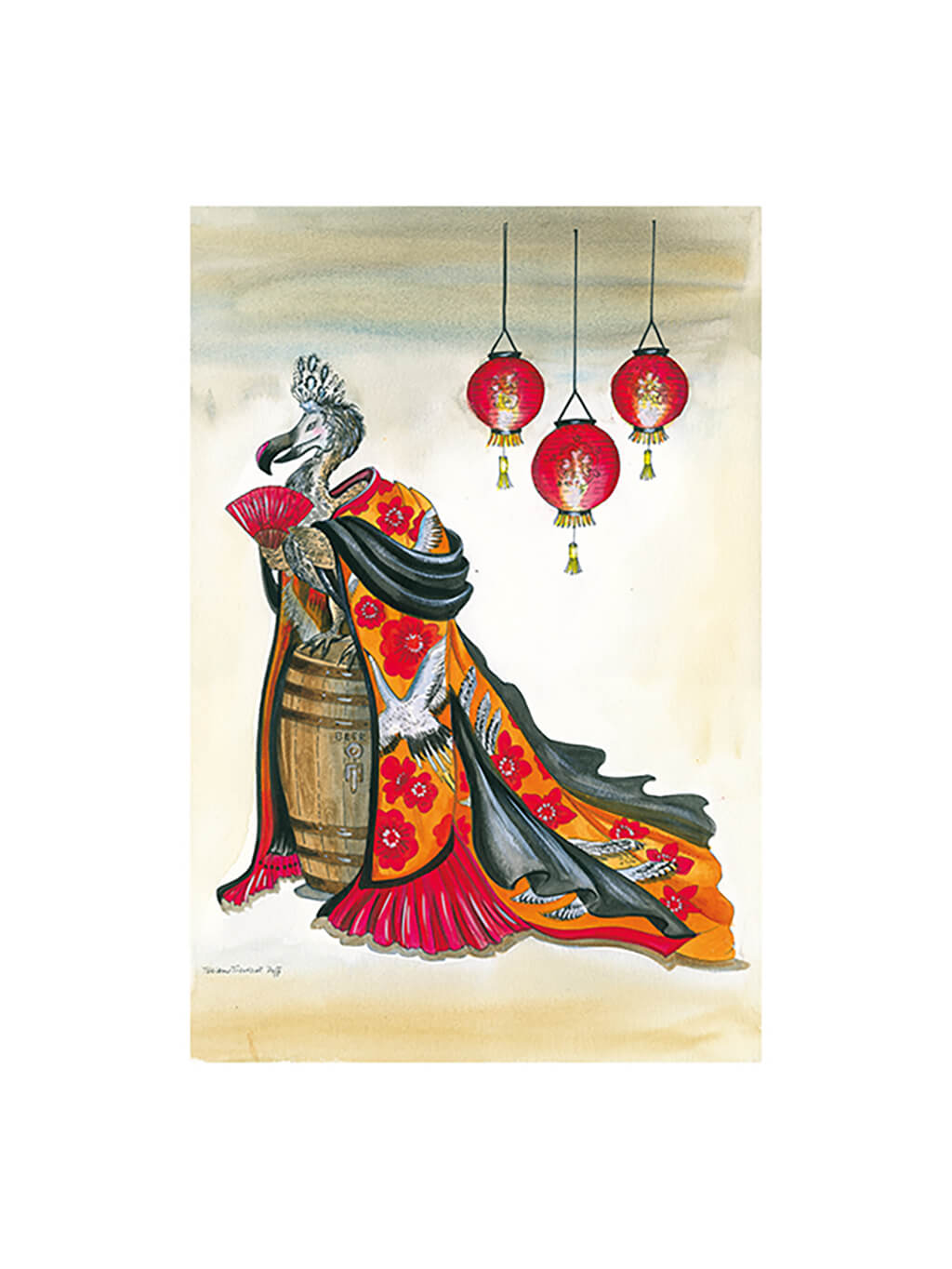 Dodo in a Kimono by Helen Trevisiol Duff Border
