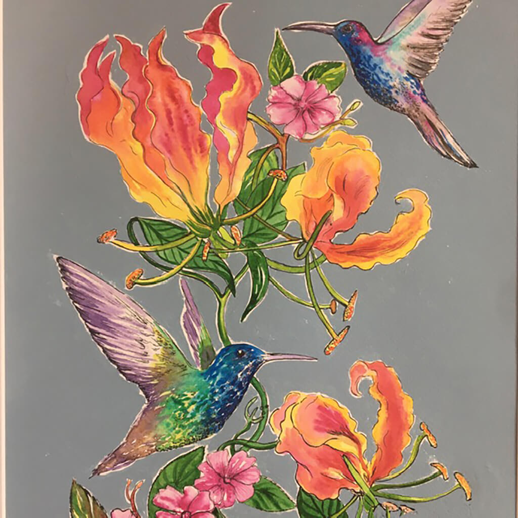 Hummingbirds by Helen Trevisiol Duff Artist Detail