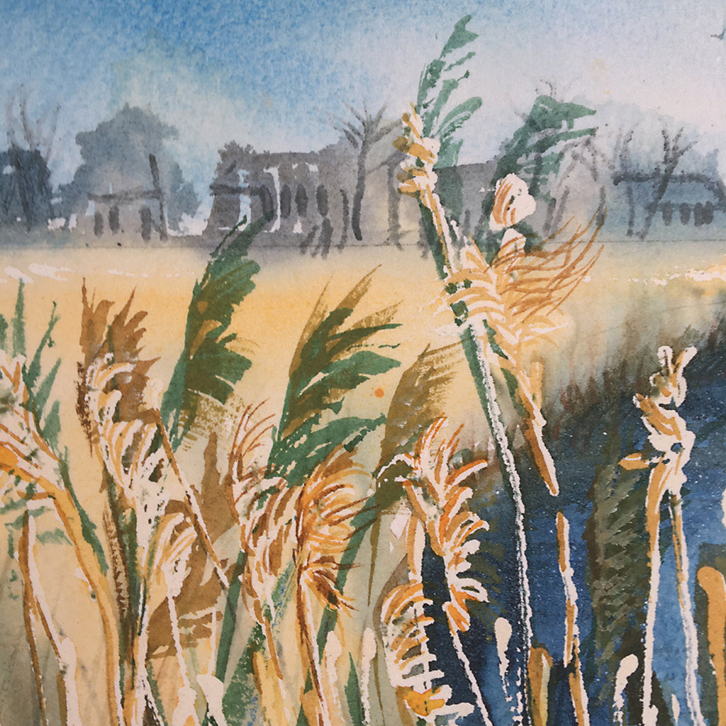 Reeds Along The River by Helen Trevisiol Duff giclée print detail